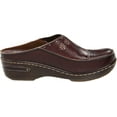 thumbnail image 6 of Womens Open-Back Hand-Painted Leather Clogs - Brown - European Size 37, 6 of 7