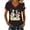 Black, variant on MEICHEN Women's 250th Anniversary V Neck Graphic Tee Casual Soft Print T Shirt Blouse Short Sleeve Summer Top