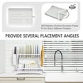 thumbnail image 5 of 2 Tier Dish Holder Rack for Kitchen, Dish Drying Rack Over Sink, Durable Stainless Steel Dish Drainer Set with Utensil Holder, Cutting Board Holder, White, 5 of 9