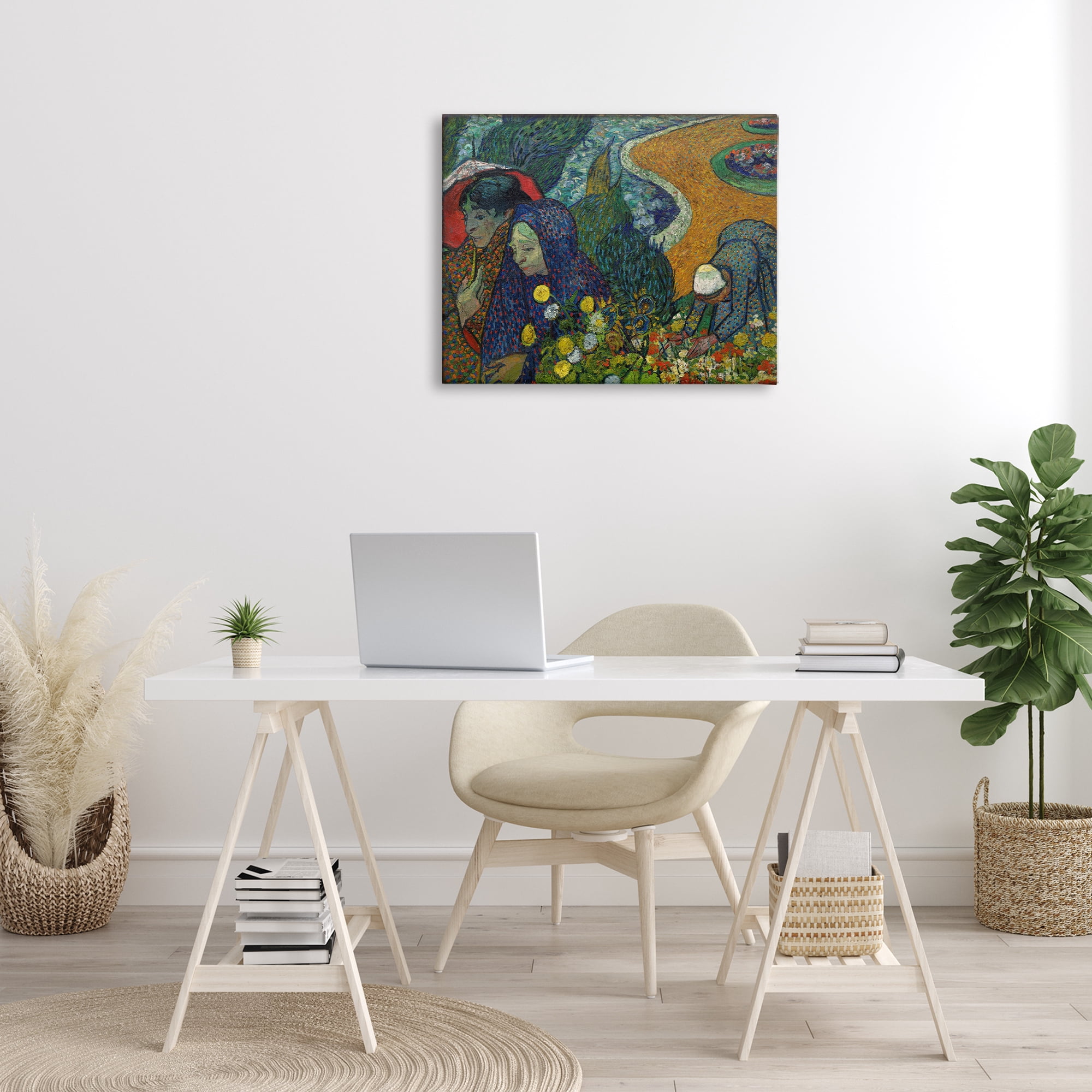 Stupell Industries Van Gogh Memory of Garden at Etten People Painting Wrapped Canvas Art Print Wall Art, 30 x 24