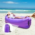 thumbnail image 1 of Sofá inflable, hamaca inflable, sofá inflable de aire, paquete portátil de silla inflable para viajes, campamentos, caminatas, piscinas y partes de playa - Violeta, 1 of 5