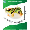 thumbnail image 2 of Real Planet 13" Green Puffer Fish Realistic Stuffed Animal, Sea Life Plush Toy & STEM Learning Gift for Birthday Boys & Girls, 2 of 6