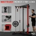 thumbnail image 4 of Power Cage with Cable Crossover System,Functional Trainer with High and Low Pulley System for Chest Fly, Power Rack with LAT Pulldown and Seated Cable Row for Home Gym,Red, 4 of 10