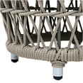 thumbnail image 5 of JERFIT 21.5 Inch Round Outdoor Coffee Table with Reversible Glass Top, Light Beige Woven Patio Side Table for Garden, Poolside & Balcony, 5 of 8