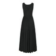 thumbnail image 6 of Lmnyox Summer Sleeveless Maxi Dress for Women Round Neck Backless Cocktail Dress Casual A Line Long Dress, 6 of 7