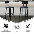 thumbnail image 4 of BizChair Backrest Bar Stools, Black (Set of 4), 4 of 17
