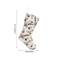 thumbnail image 2 of Feledorashia Christmas Stocking, Holiday Mantel Hanging Sock, Patterned Fabric Boot Shape with a Wide Cuff and Hanging Loop for Fireplace Stair Railing and Gift Display, Soft Reusable Seasonal Decor, 2 of 9