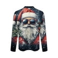 thumbnail image 4 of Atogsazn Men's Santa Graphic Shirts Christmas Button Down Long Sleeve Shirt Lightweight Outerwear Tops Blouse Navy XXXL Fashion, 4 of 5