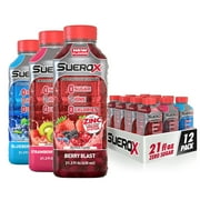 SueroX Zero Sugar Electrolyte Drink for Hydration and Recovery, Berry Blend Pack, 21 oz , 12 ct