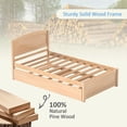 thumbnail image 6 of Guqiart Twin Size Trundle Bed Frame, Solid Wood Construction with Headboard, Roll Out Trundle & Wood Slat Support, Single Platform Bed No Box Spring Needed, 6 of 12