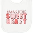 thumbnail image 2 of Inktastic Nana's Little Sweet Heart Newborn Bib, 2 of 3