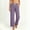 Purple, variant on Dianli Business Casual Outfits for Women Linen Wide Leg Pants Elastic Drawstring Waist With Pockets Breathable Linen Pants for Women Summer Beach Travel and Daily Wear Red M