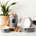 thumbnail image 4 of Bone Dry Ceramic Pet Bowls, Dishwasher Safe, Small Bowl Set, 4.25x2", Gray/Black, 2 Count, 4 of 5