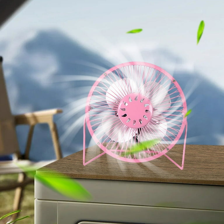 SWEETFULL USB Desk Fan, 3 Speed Silent & 360° Adjustable Mini Table Fan, Portable Compact Office Cooler For Home, Bedroom, Travel, Outdoor, Small USB