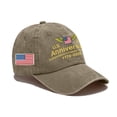 thumbnail image 2 of Us 250Th Anniversary Baseball Cap with Winged Shield And Side Flag Patch for Americans Who Love Deeply Rooted Patriotism Khaki, 2 of 5