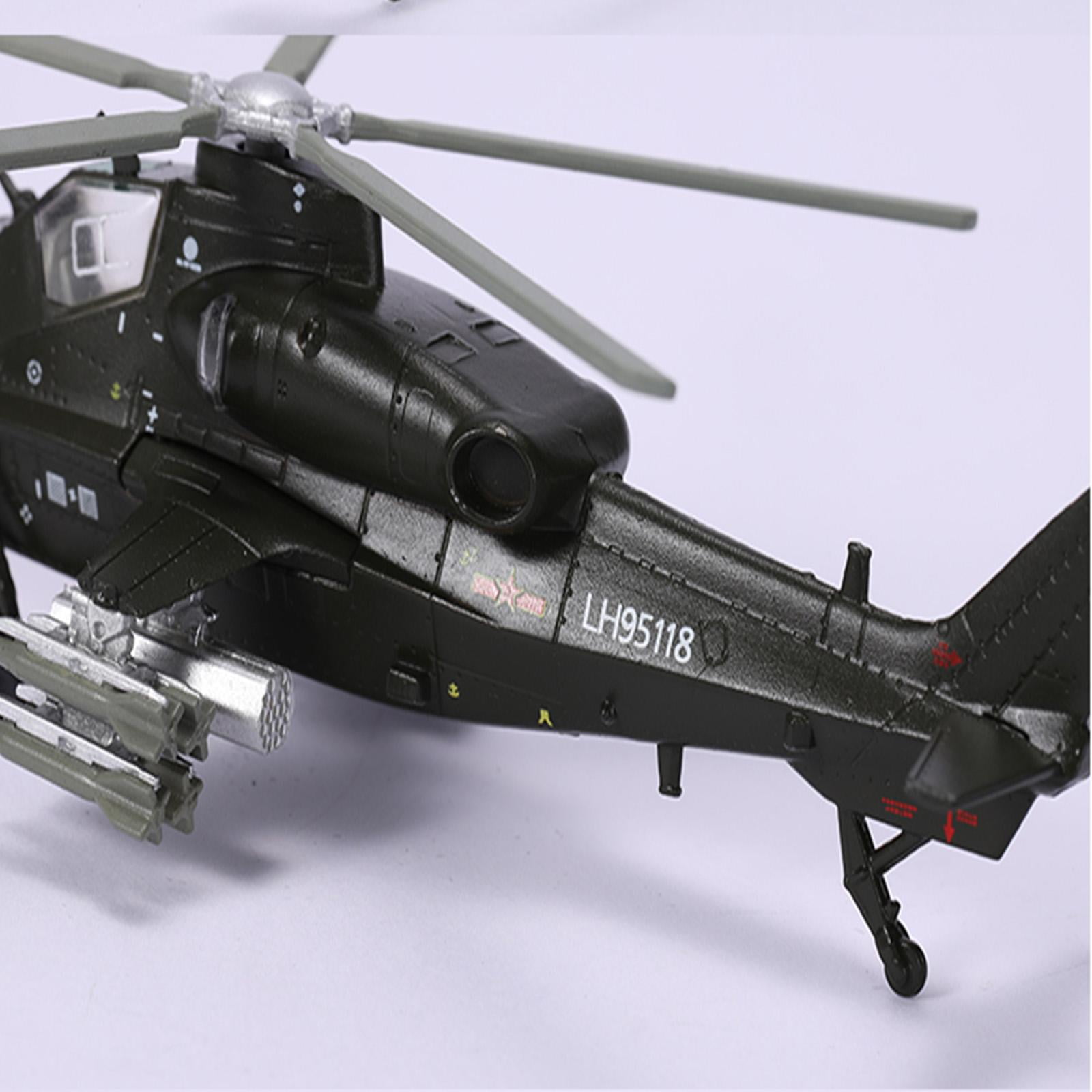 JIAHAOO Alloy Chinese WZ 10 Armed Helicopter Model 1/100 Scale Diecast Aircraft Aviation Collectible Static Display