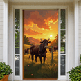 thumbnail image 4 of Rustic Farm Scene Banner with Cows and Sunset Background Party Decors Photography Props Backdrop for Farm Themed Parties Rustic Gatherings Country Events, 4 of 7