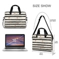 thumbnail image 3 of FORMRS 16" Laptop Bag Carrying Sleeve Case with Handle Travel Shoulder Briefcase, Black Stripes, 3 of 8