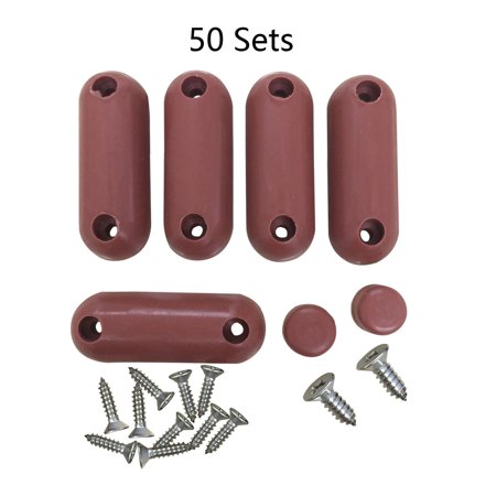 50 Sets Toilet Seat Bumpers Brown Silicon Pack Of 7 Renovator S Supply Walmart Com