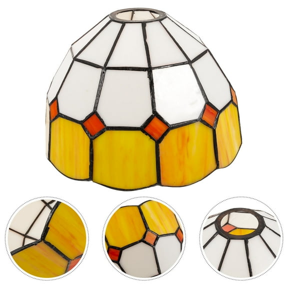 GOOHOCHY Decor Chandelier Lampshade Glass Lampshade Stained Lamp Shade 20X20CM
