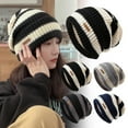 thumbnail image 2 of [Ready Stock] Bonnet Épais à Carreaux Rétro Mode Coréenne Automne Chaud Voyage Hiver, 2 of 8