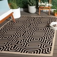 thumbnail image 2 of Safavieh Courtyard Holly Geometric Indoor/Outdoor Area Rug, Sand/Black, 6'7" x 9'6", 2 of 17