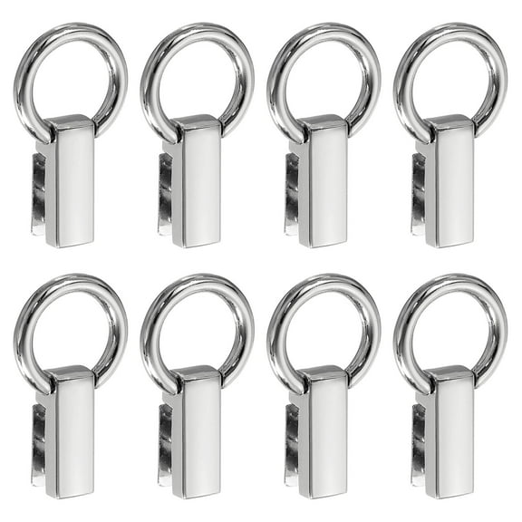 Bag Side Clip Buckle, 8Pack 0.28" Metal Suspending Handbag Strap Chain Connector (Silver Tone, 40mm)