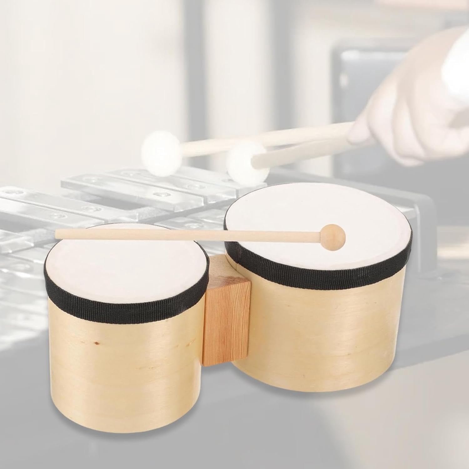 Bongo Drums 5" & 6" Traditional Lightweight for Kids Adults Beginners Music Percussion Instrument for Parties Dance Classes
