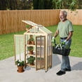 thumbnail image 3 of Expert Gardener Wooden Frame Greenhouse With Secure Locks For Indoor and Outdoor - Backyard Use, 3 of 12