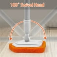 thumbnail image 6 of JEHONN 4-in-1 Tile Tub Scrubber with Long Handle, Upgraded Shower Cleaning Brush (Orange), 6 of 7