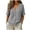 Gray, variant on Summer Linen Tops for Women Plus Size V-Neck Boho Button Up Collared Blouse Linen Tops Army Green 2XL
