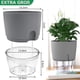 thumbnail image 2 of Macetas de plástico para interiores, macetas con riego automático de 15,3 cm, maceta, maceta de plástico decorativa moderna con almacenamiento de agua extra grande para toda la casa P, 2 of 5