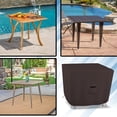 thumbnail image 5 of Square Patio Table Cover 18 Oz Waterproof - 100% Weather Resistant Outdoor Square Table Cover with Air Pocket and Drawstrap for Snug Fit (Coffee, 29" H x 46" W x 46" D), 5 of 7