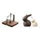 thumbnail image 1 of Servilletero De Cerámica Con Forma De Conejo, Dispensador De Pañuelos, Organizador Con Base De Madera, Estatua De Porcelana, Decoración De Pascua Para Cocina, Oficina, Comedor, Mesa, Hogar Y, 1 of 8