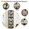 thumbnail image 6 of Tribesigns 6 Tier Tall Corner Bookcase, Industrial Wood Stand Shelf  for Living Room, Black, 6 of 7