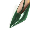 thumbnail image 3 of XYD Women Chic Pointed Closed Toe Mules Slip On Wedges High Heel Sandals Backless Party Club Dressy Shoes Size 5 Green, 3 of 4