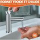 thumbnail image 3 of Grifo para baño con cartucho de cerámica de la marca Citec, línea de agua preensamblada de EPDM para una instalación rápida, grifo mezclador de lavabo de un solo orificio en níquel cepillado, 3 of 5