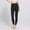 Black, variant on ZhiZhuang Women's Cotton Solid Basic High Waist Elastic Stretch Jersey Full Length Leggings