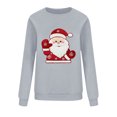 thumbnail image 6 of PNTUTB Women's Christmas Holiday Fashion Xmas Pattern Printed Crew Neck Long Sleeve Hoodless Pullover Sweatshirts, 6 of 6