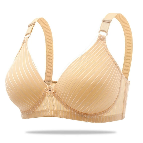 Naughtyhood Woman's Underwear Fashion Plus SizeBra Deep V Underwire Wire Free Comfortable Push Up Bra Classic Everyday Easy-On Back Buckle Bra