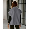 thumbnail image 4 of Lentta Womens Fuzzy Fleece Vest Oversized Sleeveless Sherpa Jacket Button Down Outerwear with Pockets, 4 of 7