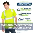 thumbnail image 6 of JORESTECH Hi-Vis Short-Sleeved Work Safety T-Shirt, Solid Heat-Transferred Reflective, TS-16 (Yellow, L), 6 of 7