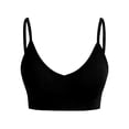 thumbnail image 4 of Women's Bra Women'S Solid Color Back Sports Bra Absorbing Gathering Sports Bra,Black Women's Bra S, 4 of 4