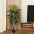 thumbnail image 4 of HiPlants 6ft Artificial Palm Plants, 6ft Fake Palm Tree, Pre Potted Faux Greenry Tree for Home Decor Office House Living Room Indoor Outdoor, Big Fake Plants Fake House Plants, 4 of 7