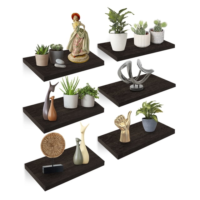 Set de 6 Repisas Redlemon de Melamina y MDF de 30 cm x 15 cm
