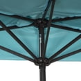 thumbnail image 5 of WestinTrends Lanai 9 Ft Outdoor Patio Half Umbrella, Small Grill Deck Porch Balcony Shade Umbrella with Crank, Turquoise, 5 of 7