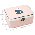 thumbnail image 3 of Jewelry Storage Box,Double Layer Jewelry Case,Jewelry Box Double Layer Embedded Jewelry Storage Case with Lock for Powder Room Bedroom Pink, 3 of 4