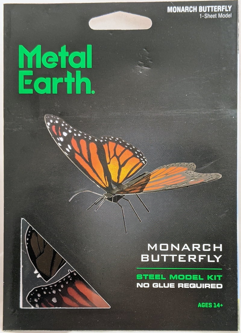 Set of 4 Fascinations Metal Earth BUTTERFLY 3D Laser Cut Steel Puzzle Model Kits 