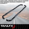 thumbnail image 3 of TrailFX Nerf Bar A0007B TFX Round Tube Side Steps; With Step Pads; 3 Inch Round Bent; Powder Coated; Black; Steel; Without End Caps; Rocker Panel Mount, 3 of 3
