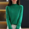 thumbnail image 5 of Elegant Ribbed Cuff Womens Sweater Long Sleeve Breathable Thermal Comfort Knitted Top for Wor or Daily Wear, 5 of 9